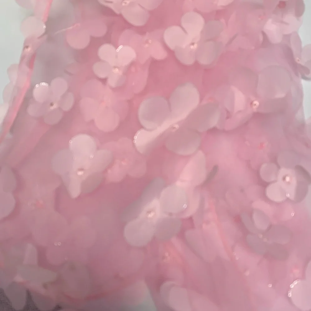 Anthropologie sheer 3 D socks pink new out of package